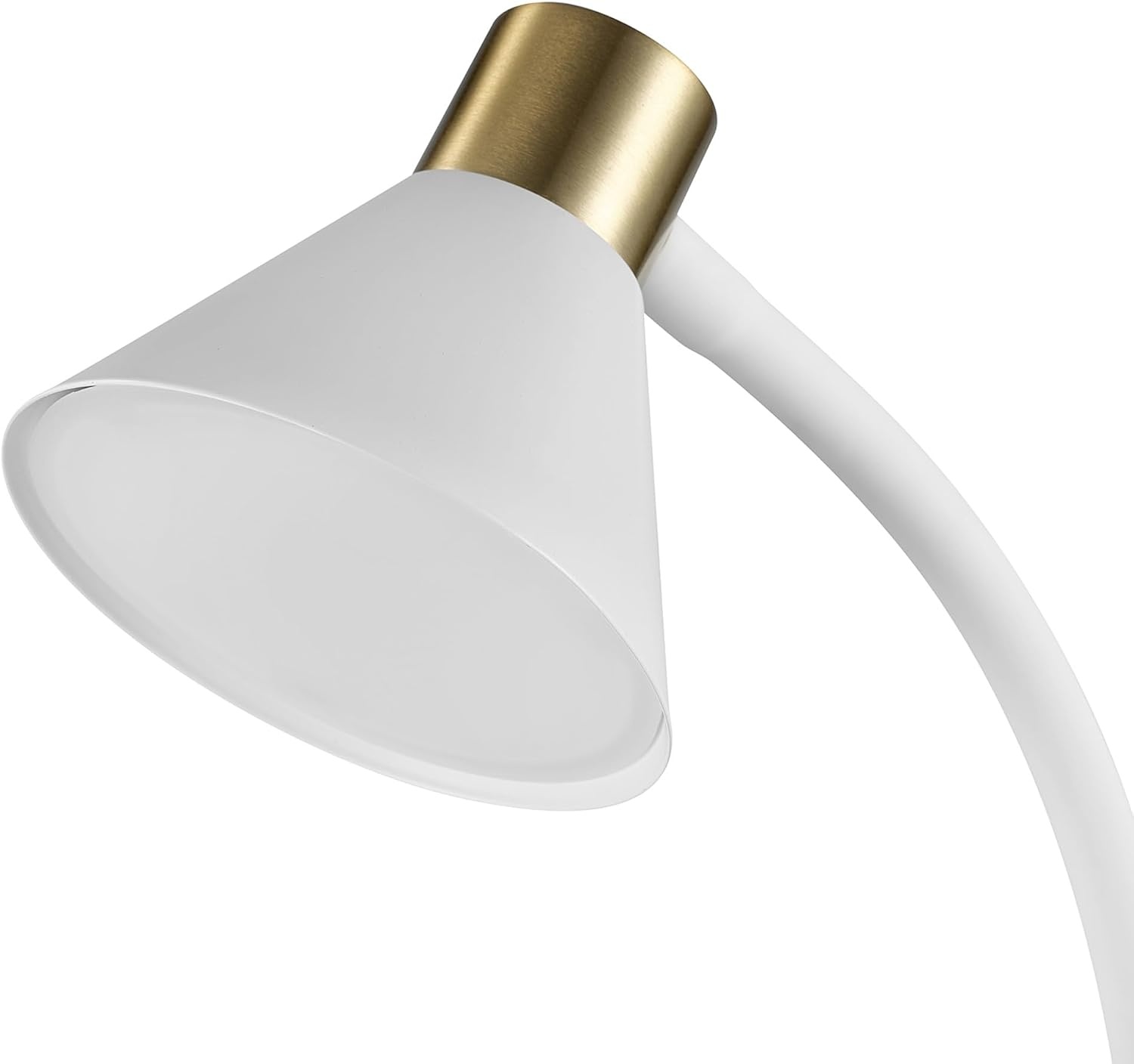 image:imageGlobe Electric 52095 Belmont 17 Desk Lamp Matte Black Antique Brass Accents Fast Charging USB Port Rocker OnOff SwitchMatte White Albert