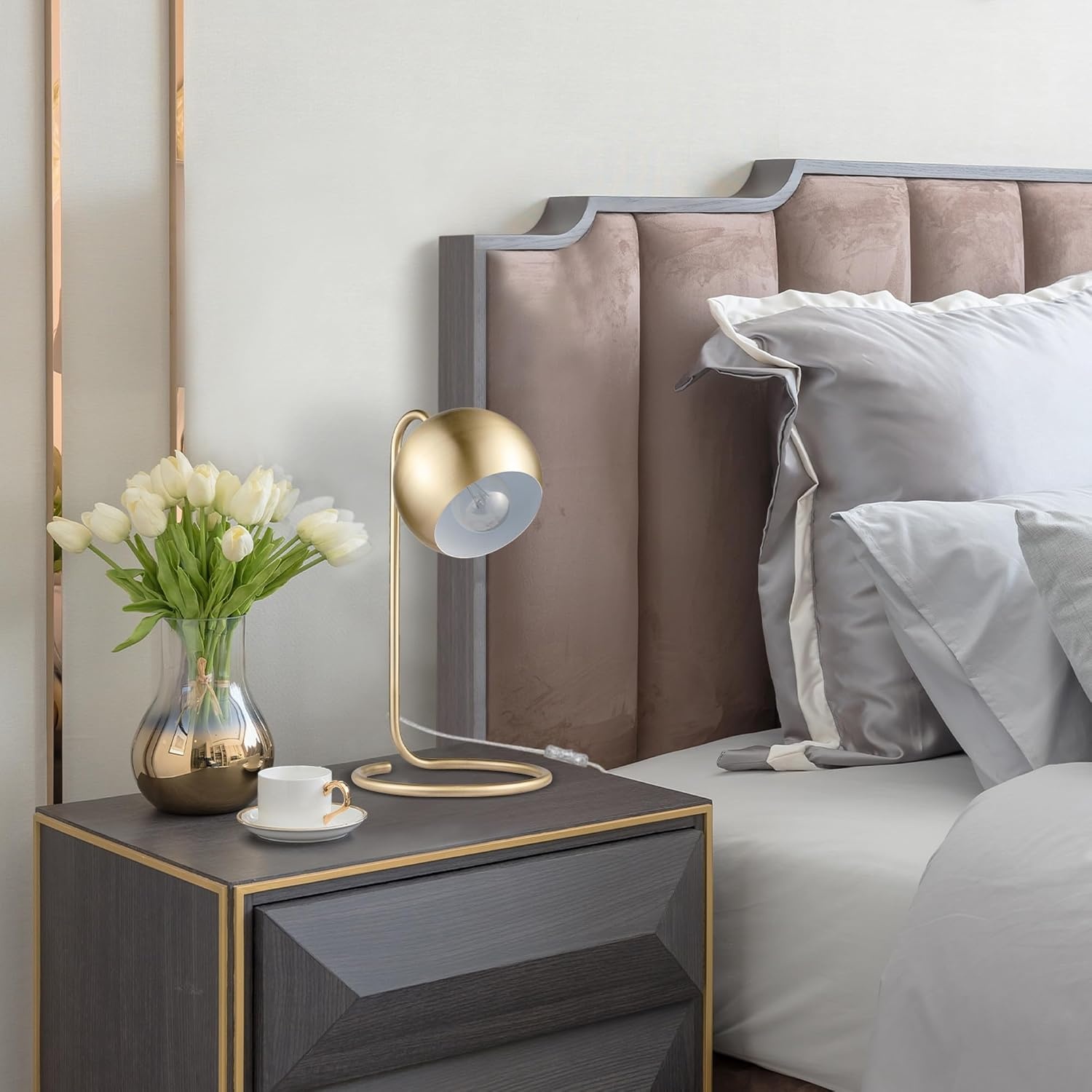 image:imageGlobe Electric 52097 Pratt 18 Desk Lamp Matte Brass Finish Adjustable Height inLine Rocker OnOff SwitchMatte Brass Richmond