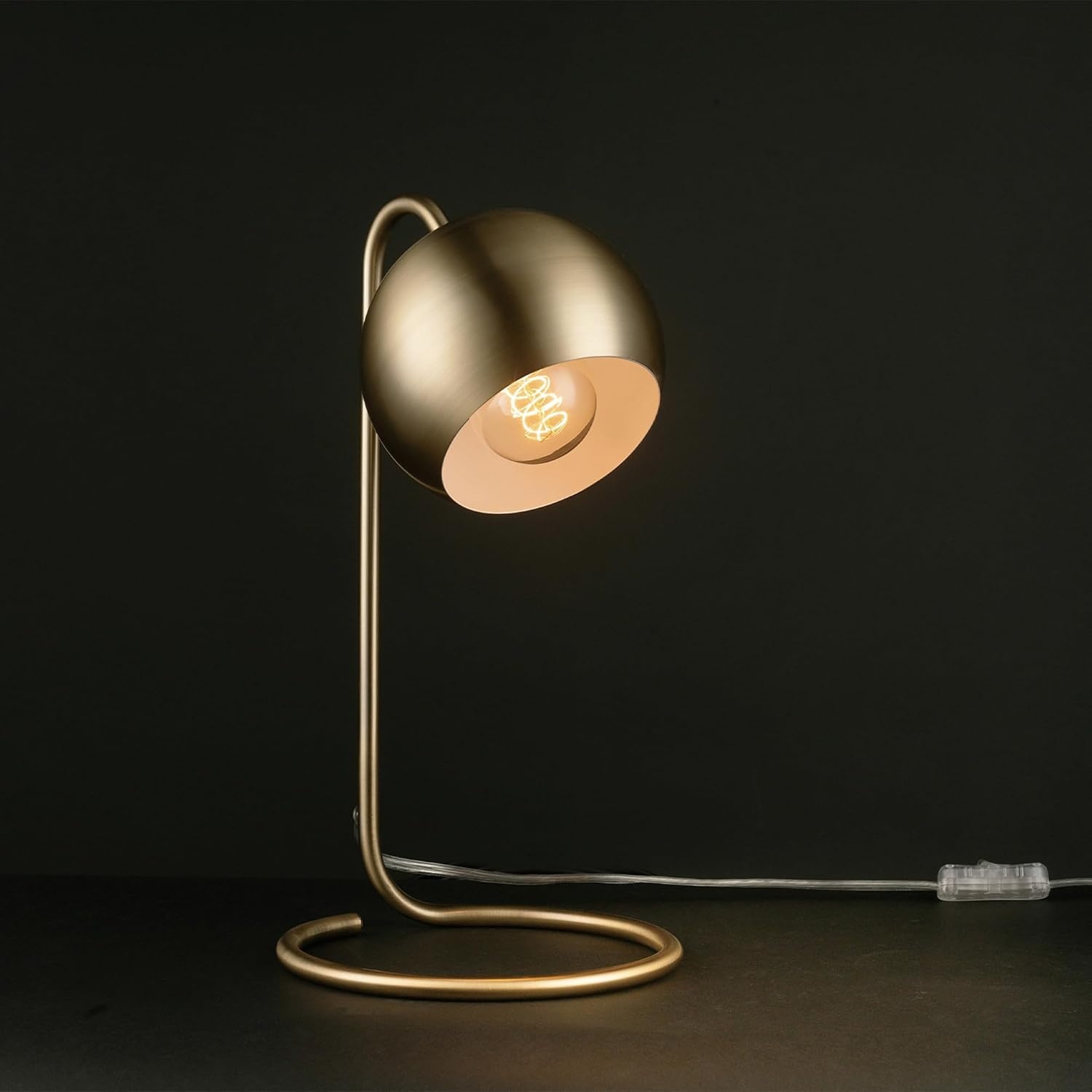 image:imageGlobe Electric 52097 Pratt 18 Desk Lamp Matte Brass Finish Adjustable Height inLine Rocker OnOff SwitchMatte Brass Richmond