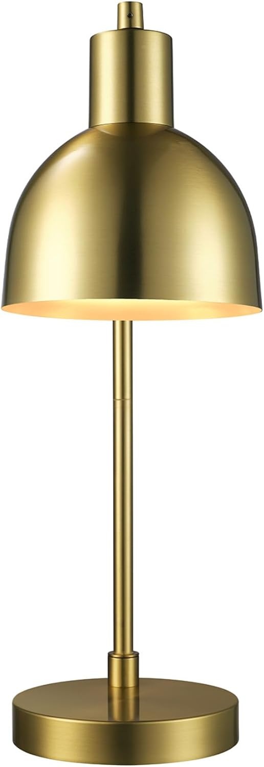 image:imageGlobe Electric 52097 Pratt 18 Desk Lamp Matte Brass Finish Adjustable Height inLine Rocker OnOff SwitchShaded Brass Dimitri