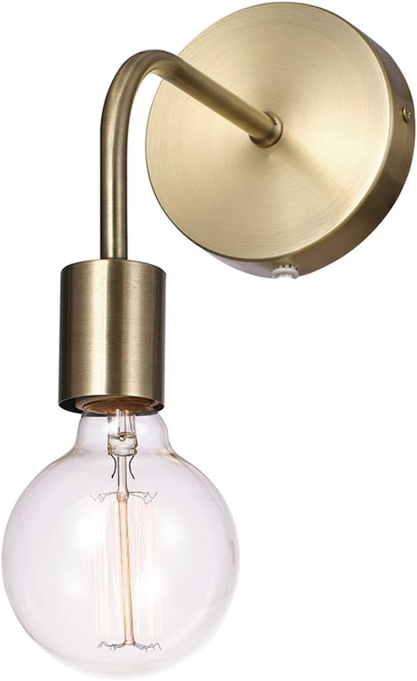 image:imageGlobe Electric 52111 Holden 1Light Long Arm Plugin or Hardwire Wall Sconce Matte Brass Bulb Not Included