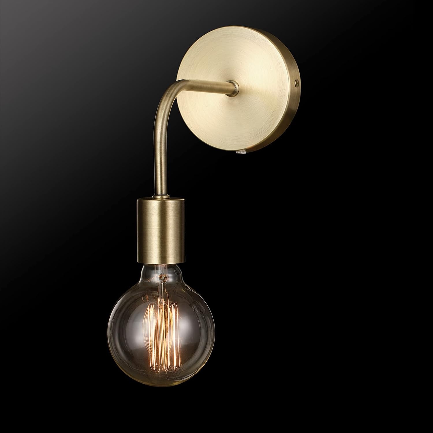 image:imageGlobe Electric 52111 Holden 1Light Long Arm Plugin or Hardwire Wall Sconce Matte Brass Bulb Not Included