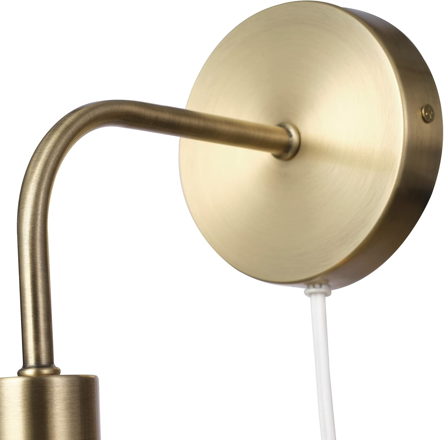 image:imageGlobe Electric 52111 Holden 1Light Long Arm Plugin or Hardwire Wall Sconce Matte Brass Bulb Not Included