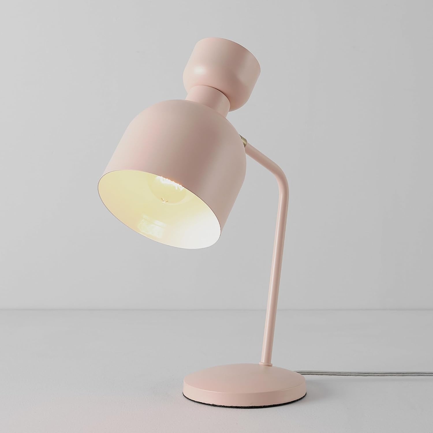 image:imageGlobe Electric 52297 16 Desk Lamp Matte Pink Brass Pivot Joint inLine OnOff Switch Reading Light Dorm Room Essentials Lamps for LivingRoom Office Supplies Lights for HomeMatte Pink