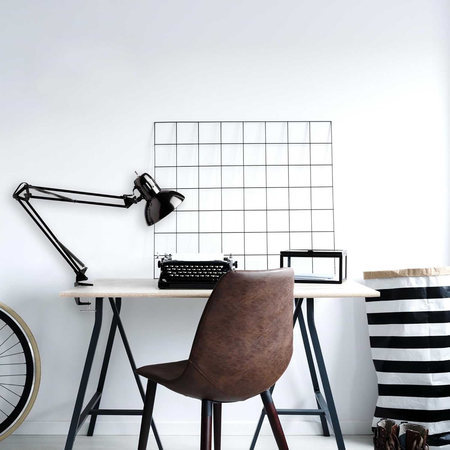 image:imageGlobe Electric 56963 315 MultiJoint Desk Lamp with Metal Clamp Black OnOff Rotary Switch on Shade Partially Adjustable Swing Arm Home Essentials Reading Light Office DcorBlack Architect