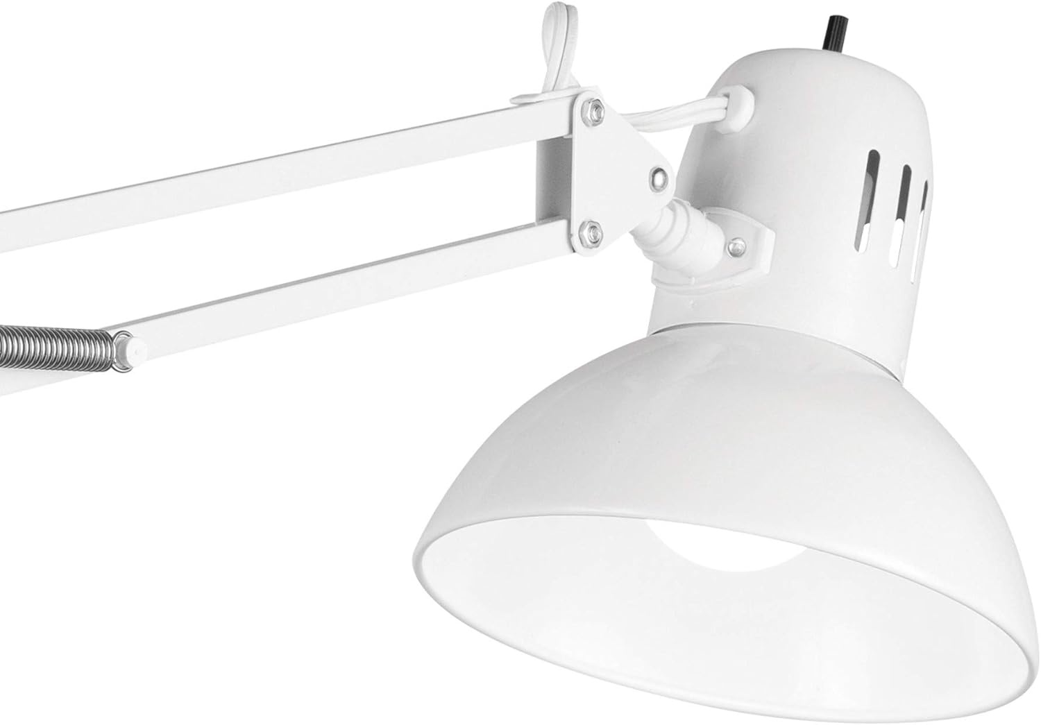 image:imageGlobe Electric 56963 315 MultiJoint Desk Lamp with Metal Clamp Black OnOff Rotary Switch on Shade Partially Adjustable Swing Arm Home Essentials Reading Light Office DcorWhite
