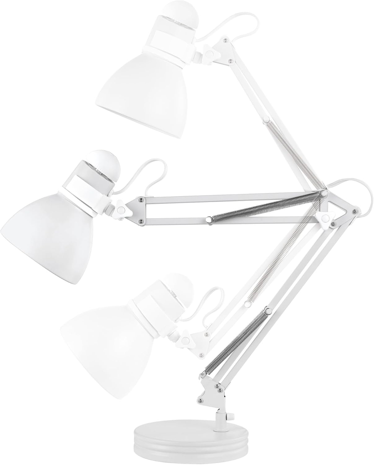 image:imageGlobe Electric 5698601 28 Heavy Base Top Moving Spring Balanced Swing Arm Desk Lamp Black OnOff Rotary Switch on Shade Office Decor Reading Light Home Essentials Room LightingWhite