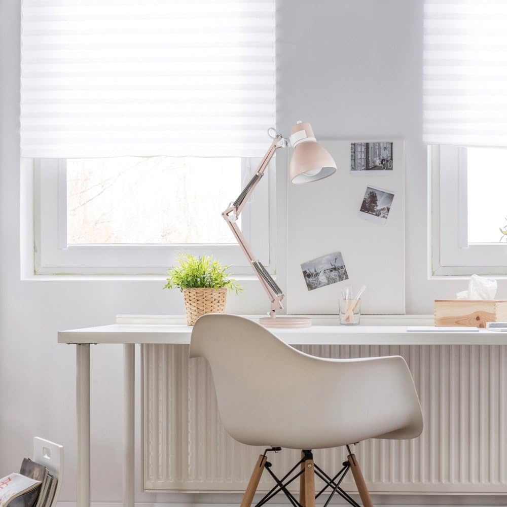 image:imageGlobe Electric 5698601 28 Heavy Base Top Moving Spring Balanced Swing Arm Desk Lamp Black OnOff Rotary Switch on Shade Office Decor Reading Light Home Essentials Room LightingRose