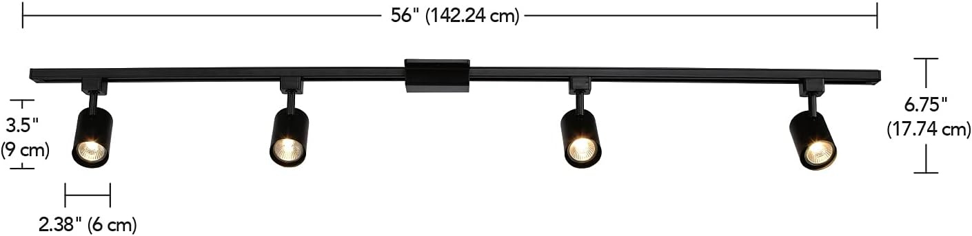 image:imageGlobe Electric 59738 Tribeca 4Light 56 Track Lighting Kit Matte Black Bulb Not IncludedMatte Black