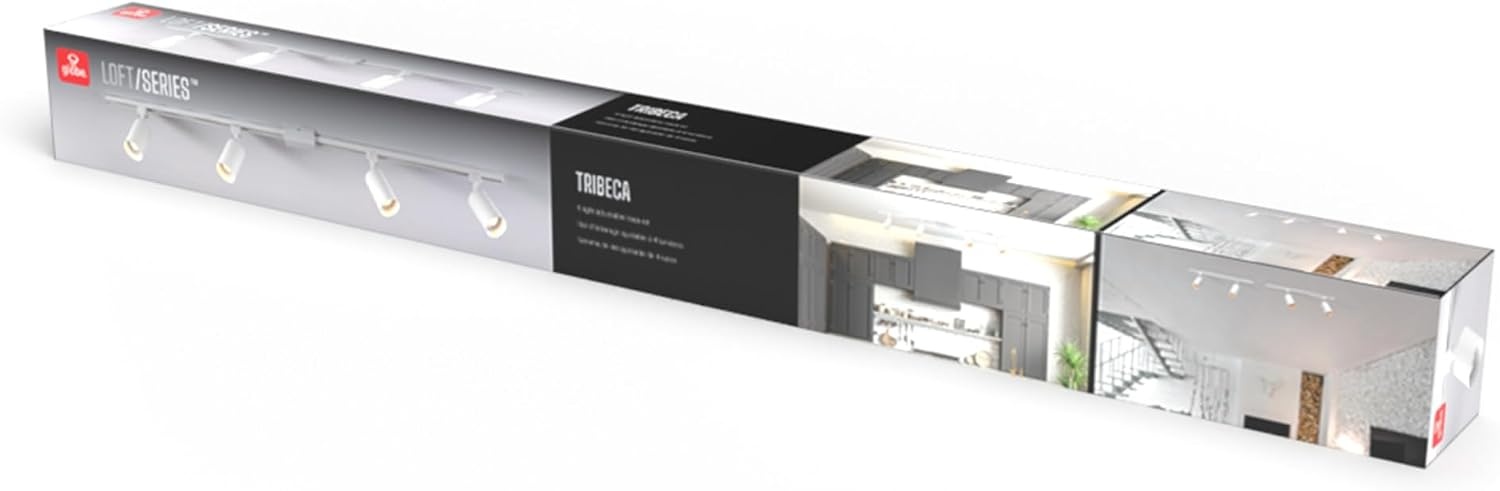 image:imageGlobe Electric 59738 Tribeca 4Light 56 Track Lighting Kit Matte Black Bulb Not IncludedMatte White