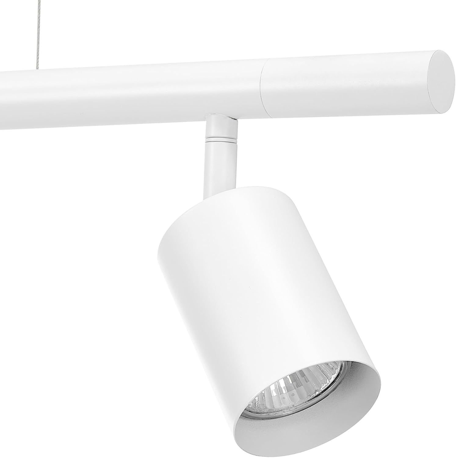 image:imageGlobe Electric 59811 6Light Adjustable Track Lighting Matte Black Industrial Farmhouse Rectangular Frame Pivoting Heads E26 Base Dimmable Ceiling Track FixtureWhite Cynthia