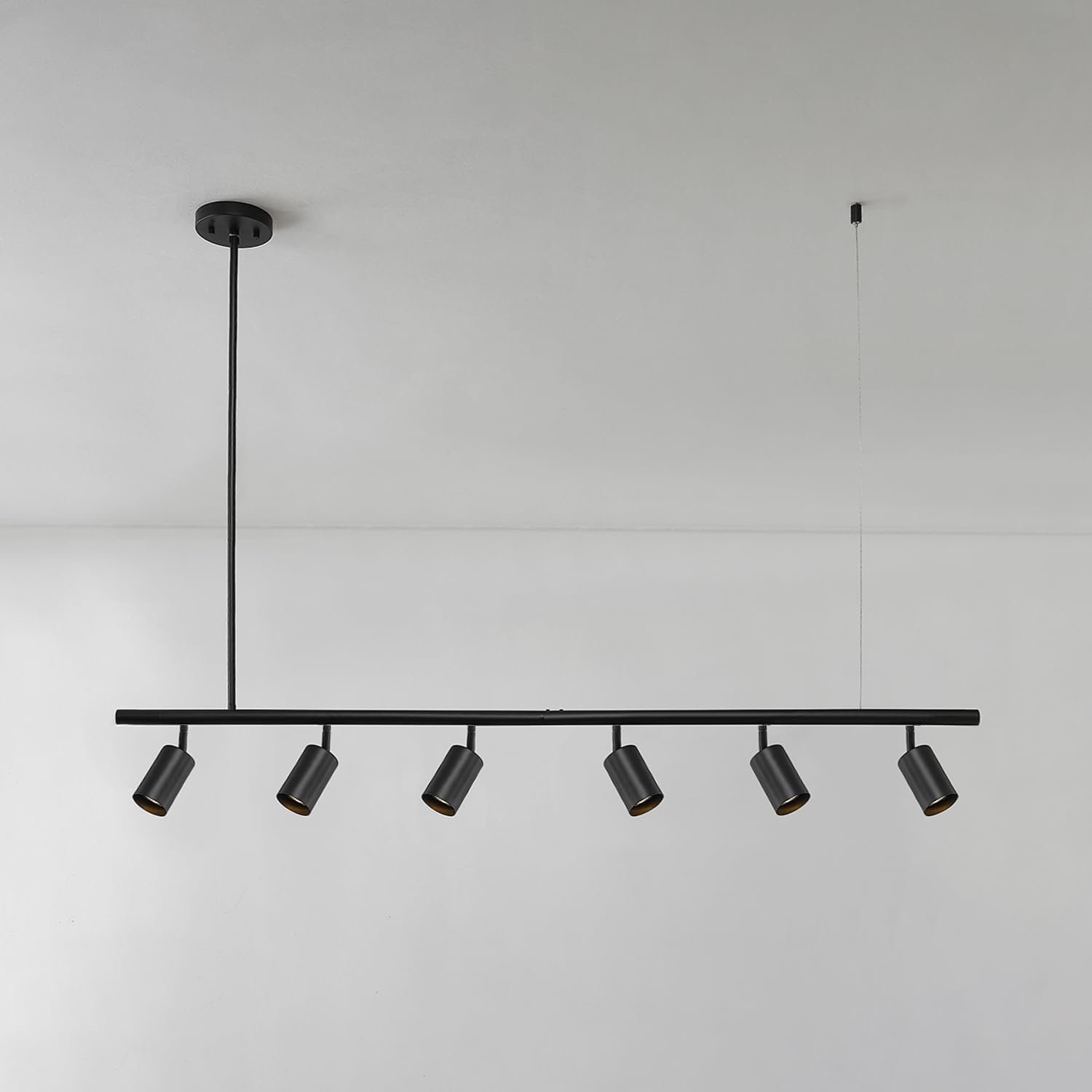 image:imageGlobe Electric 59811 6Light Adjustable Track Lighting Matte Black Industrial Farmhouse Rectangular Frame Pivoting Heads E26 Base Dimmable Ceiling Track FixtureBlack Cynthia