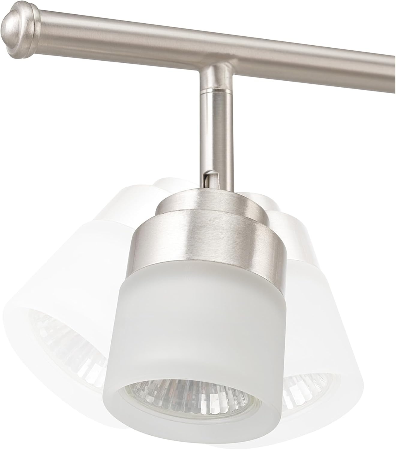 image:imageGlobe Electric 59865 Spence 6Light Foldable Track Lighting Brushed Nickel Frosted Glass ShadesBrushed Nickle Spence