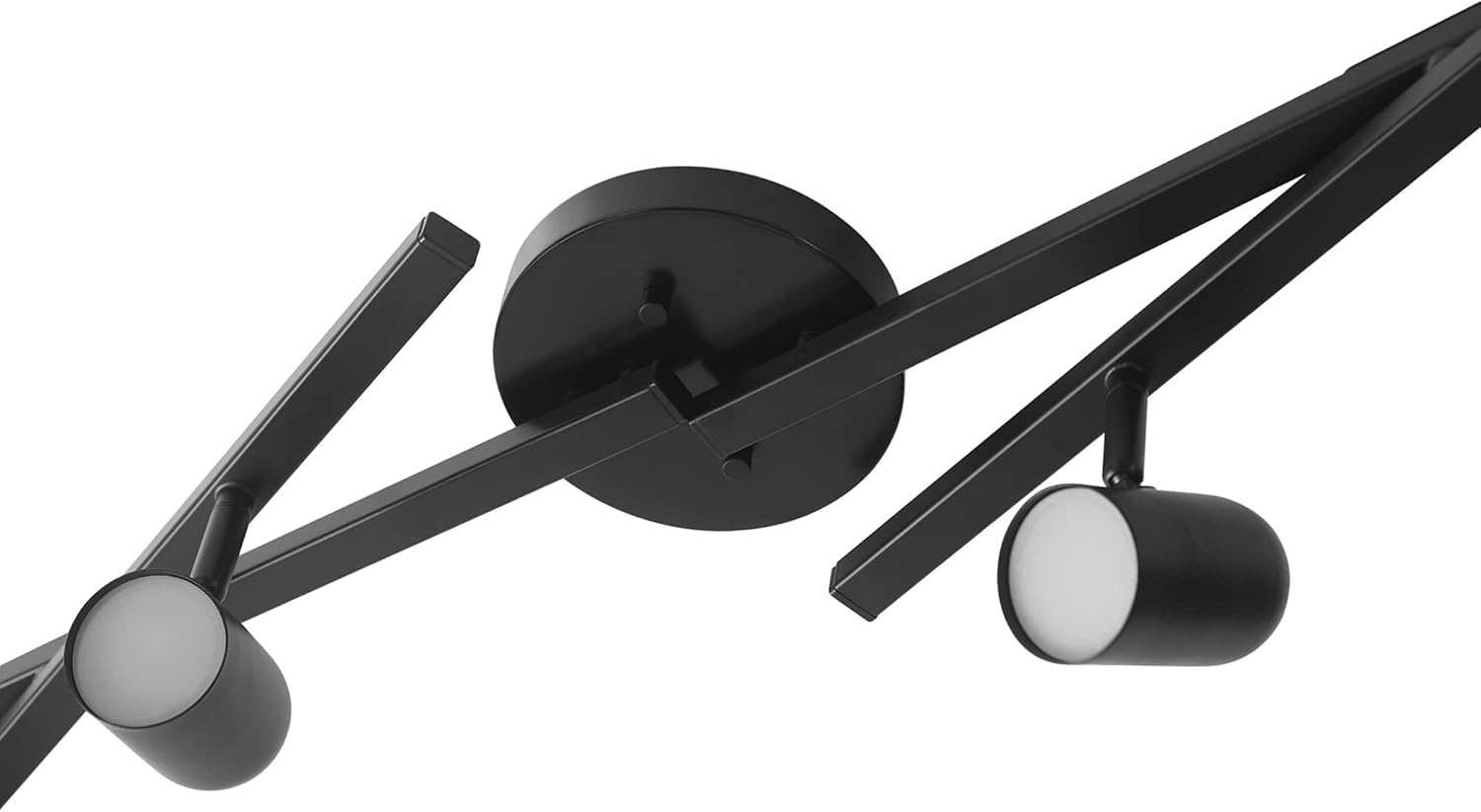 image:imageGlobe Electric 59865 Spence 6Light Foldable Track Lighting Brushed Nickel Frosted Glass ShadesMatte Black Wilma