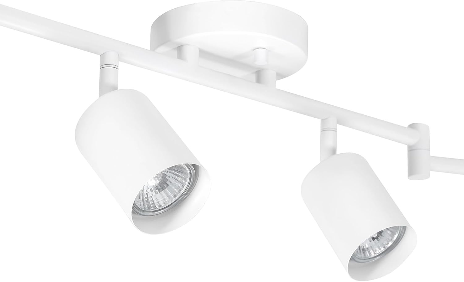image:imageGlobe Electric 59865 Spence 6Light Foldable Track Lighting Brushed Nickel Frosted Glass ShadesMatte White Pratt