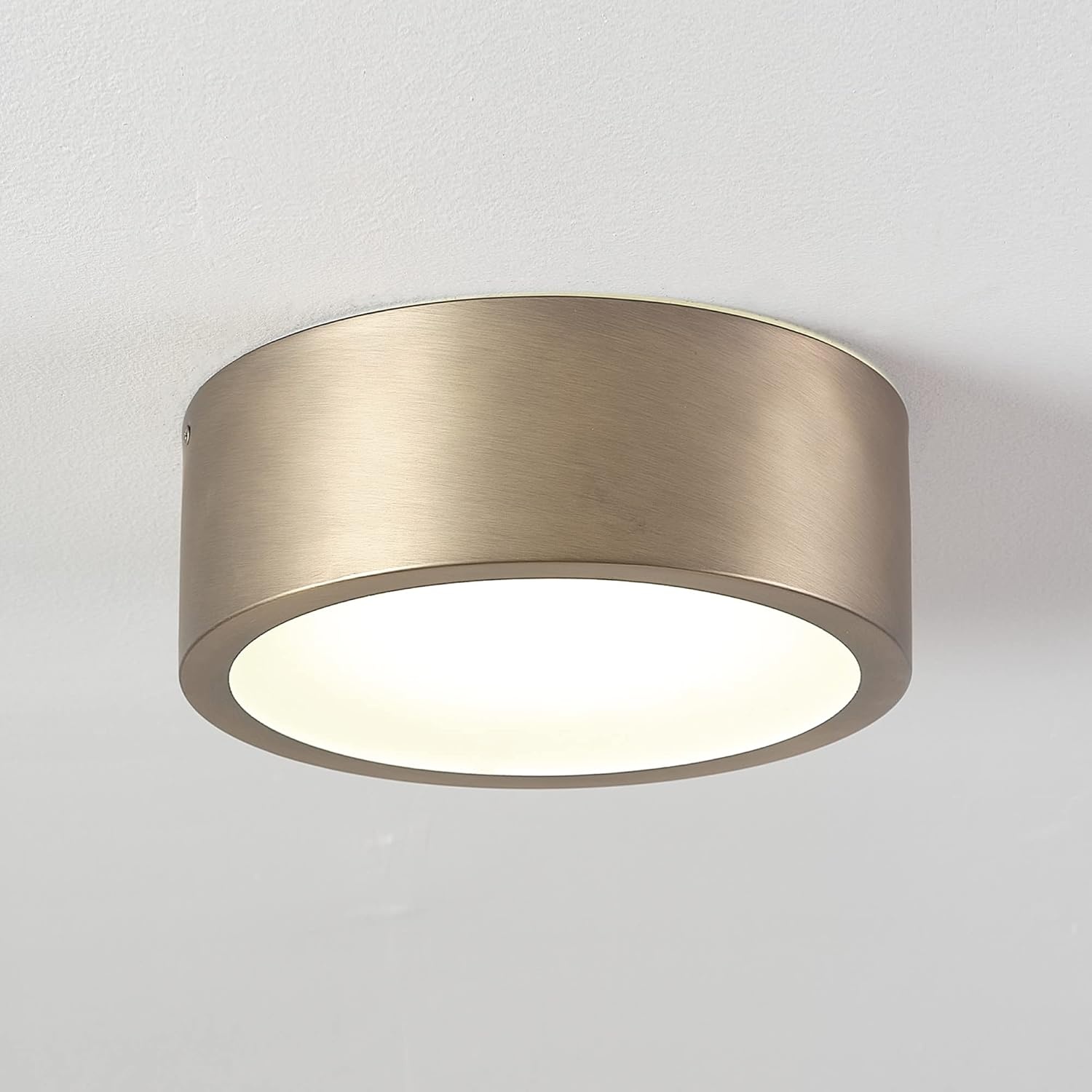 image:imageGlobe Electric 60309 2Light Flush Mount Ceiling Light Matte Black Antique Brass Accents Frosted Glass Shade Bedroom Lighting Fixtures Ceiling Dining Room Fixture Lighting for HallwayEdinburg Brass