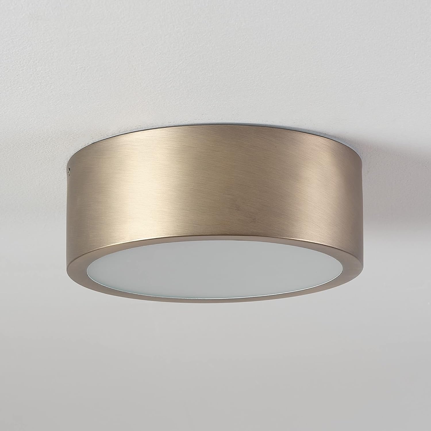 image:imageGlobe Electric 60309 2Light Flush Mount Ceiling Light Matte Black Antique Brass Accents Frosted Glass Shade Bedroom Lighting Fixtures Ceiling Dining Room Fixture Lighting for HallwayEdinburg Brass