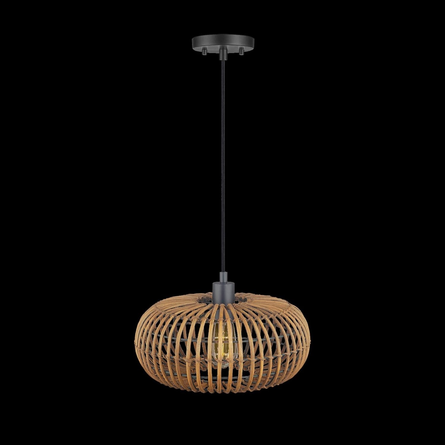 image:imageGlobe Electric 60332 Grant 1Light Pendant Lighting Twine Matte White White Fabric CordTrancoso