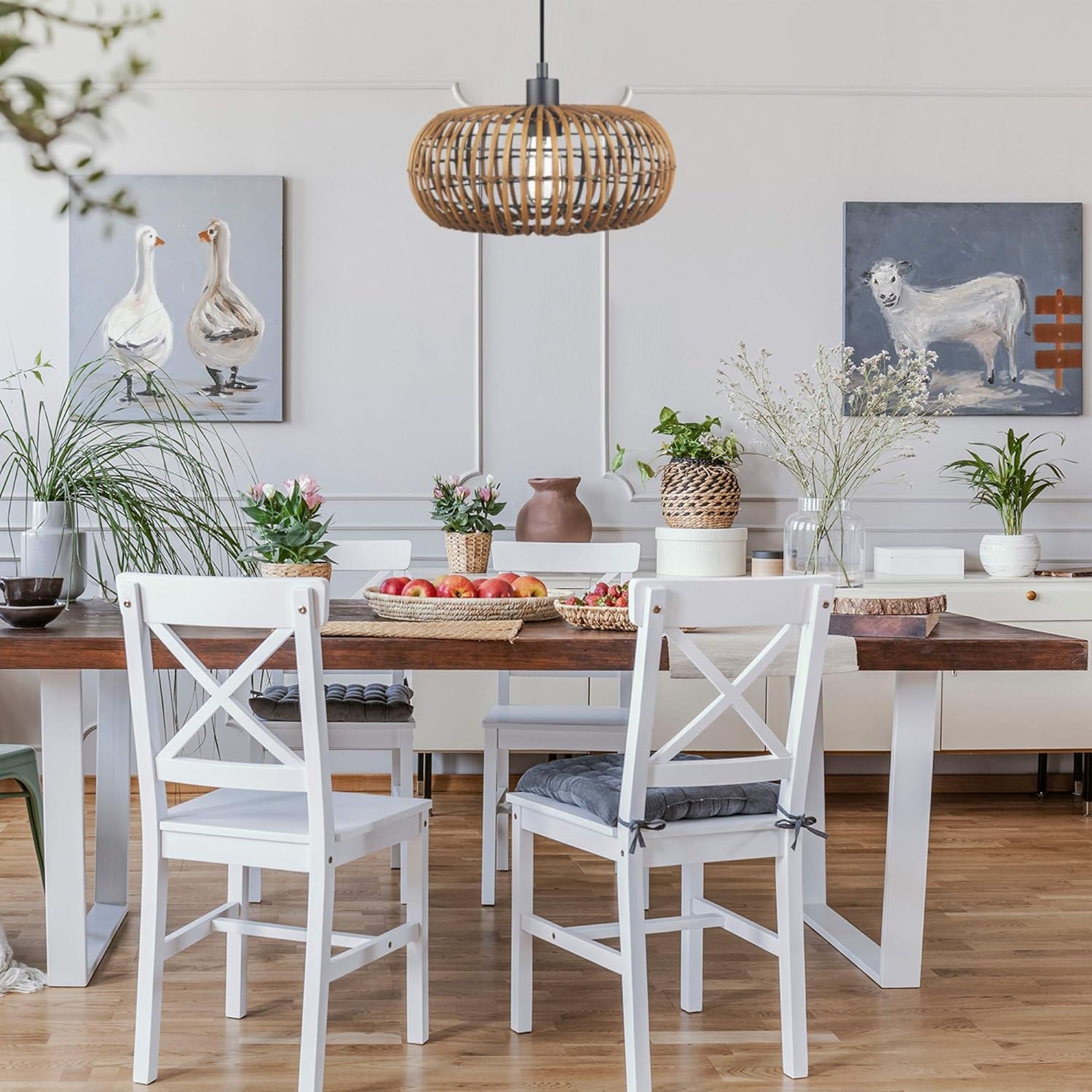 image:imageGlobe Electric 60332 Grant 1Light Pendant Lighting Twine Matte White White Fabric CordTrancoso