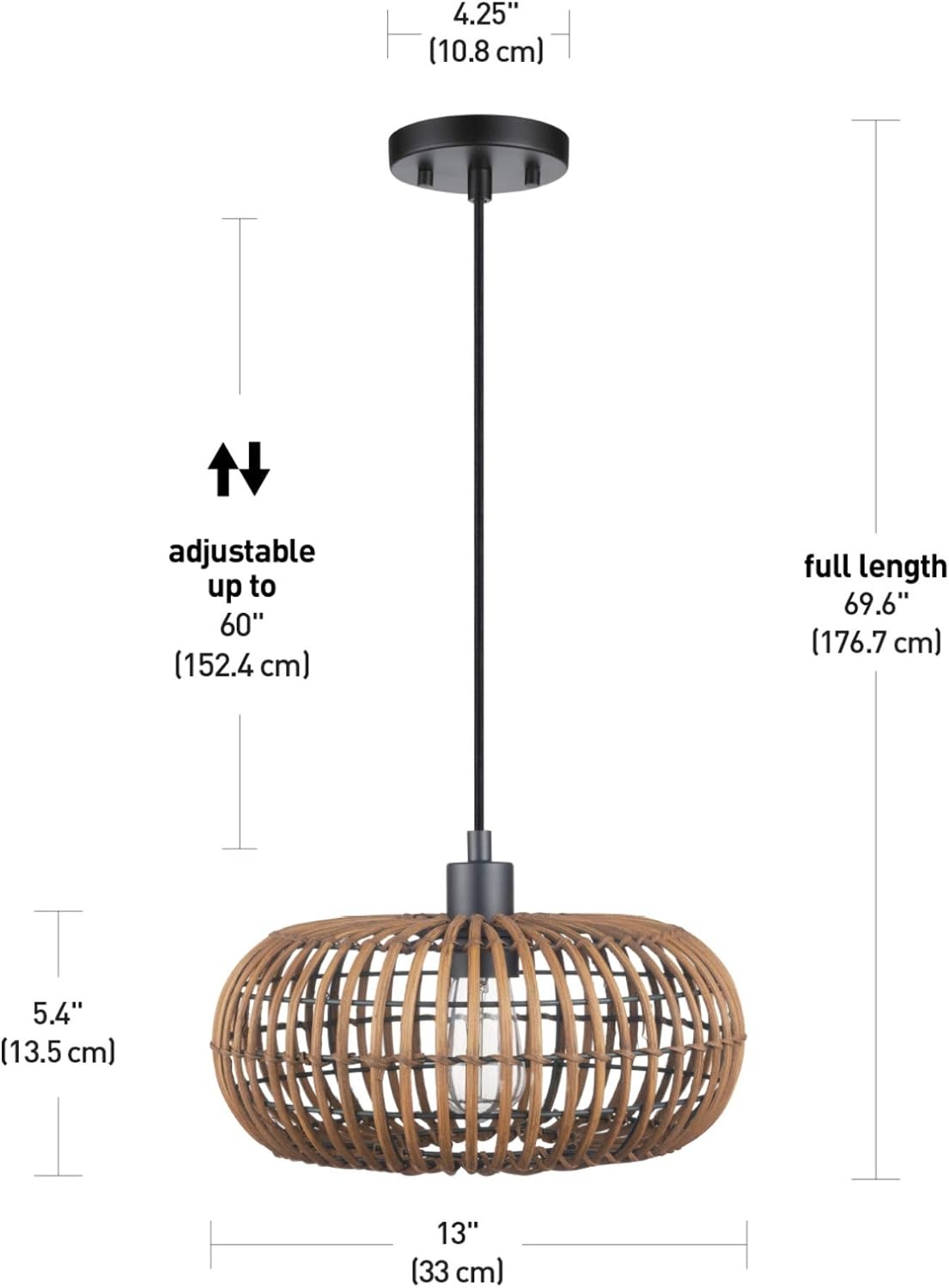 image:imageGlobe Electric 60332 Grant 1Light Pendant Lighting Twine Matte White White Fabric CordTrancoso