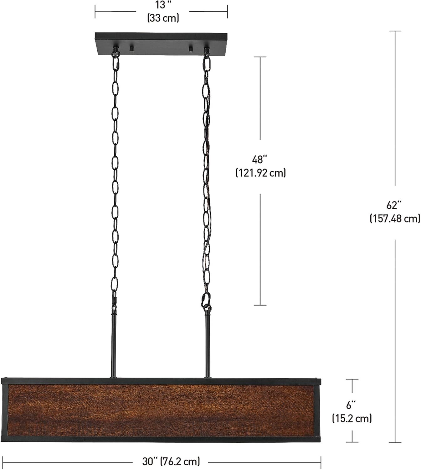 image:imageGlobe Electric 60334 Johnnie Pendant Lighting Faux WoodFaux Wood
