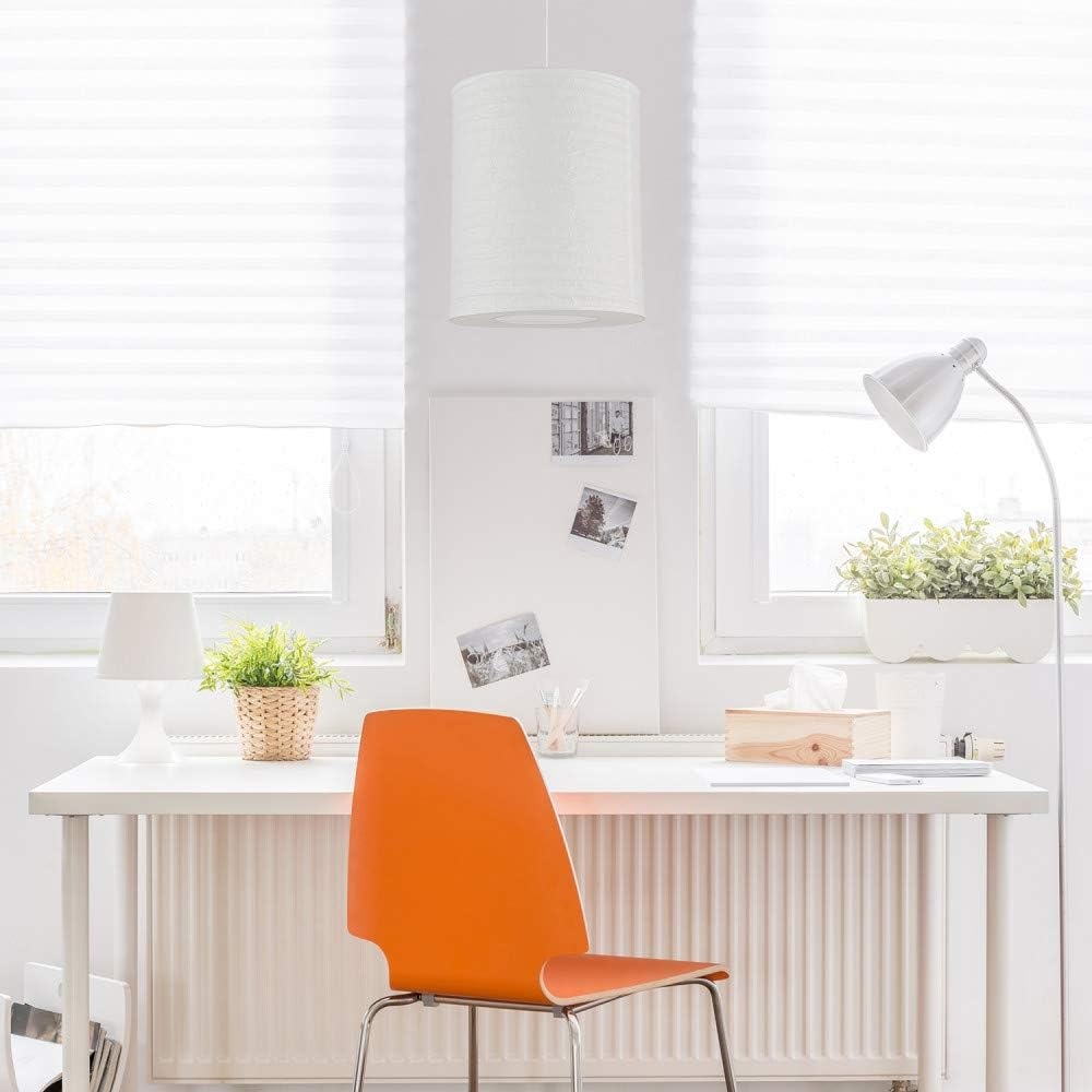 image:imageGlobe Electric 60403 1Light Pendant Light Fixture Matte White Brass Accents Fabric Cord Dining Room Fixture Kitchen Island Lighting Modern Living Room Pendant Light Hanging Lights for BedroomWhite Delilah
