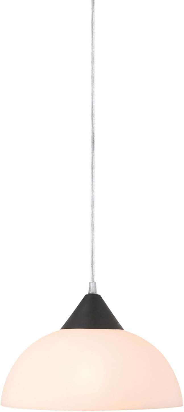 image:imageGlobe Electric 60435 1Light Plugin Pendant Light Fixture Dark Bronze Finish Frosted Shade Adjustable Clear Cord Height Modern Hanging Lights for Kitchen Island Hallway or Dining Room1