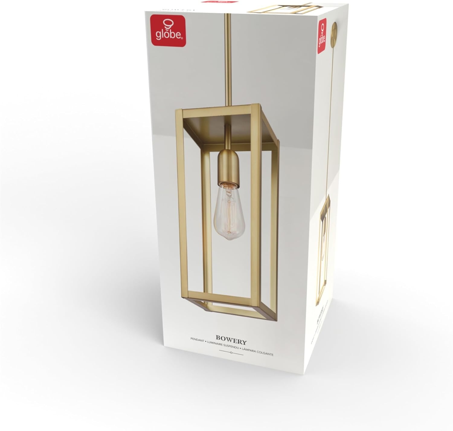 image:imageGlobe Electric 60846 1Light Plugin or Hardwire Pendant Lighting Dark Bronze Antique Brass Accent Socket Cage Shade 15Foot Black Fabric Cord inLine OnOff Switch Bulb Not IncludedMatte Brass