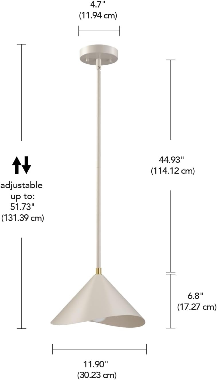 image:imageGlobe Electric 60885 3Light Linear Chandelier Matte White Brass Accents Adjustable Hanging Height Sloped or Vaulted Ceiling Modern Dimmable Lighting for Kitchen Island or Dining RoomMatte Greige