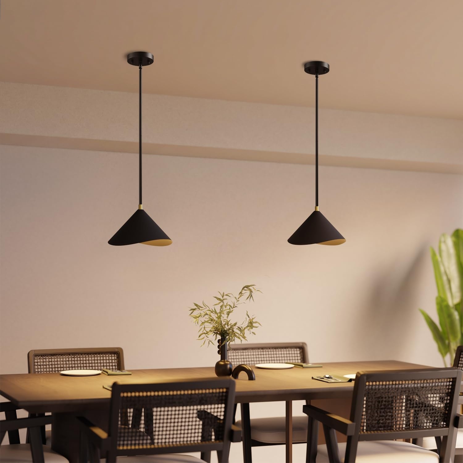 image:imageGlobe Electric 60885 3Light Linear Chandelier Matte White Brass Accents Adjustable Hanging Height Sloped or Vaulted Ceiling Modern Dimmable Lighting for Kitchen Island or Dining RoomMatte Brass White Shade