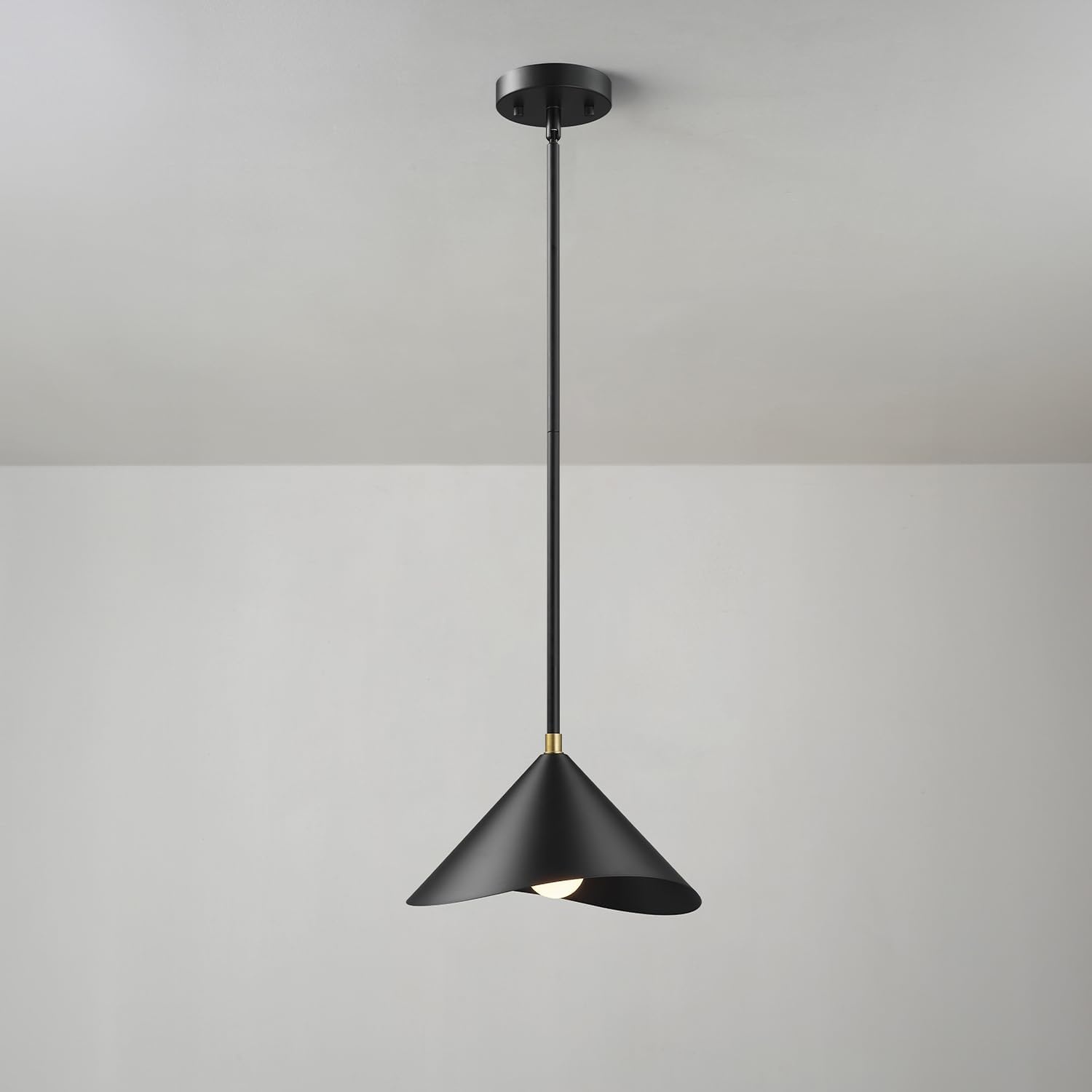 image:imageGlobe Electric 60885 3Light Linear Chandelier Matte White Brass Accents Adjustable Hanging Height Sloped or Vaulted Ceiling Modern Dimmable Lighting for Kitchen Island or Dining RoomMatte Brass White Shade