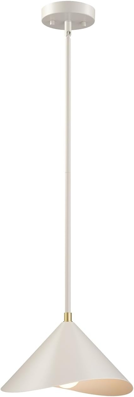 image:imageGlobe Electric 60885 3Light Linear Chandelier Matte White Brass Accents Adjustable Hanging Height Sloped or Vaulted Ceiling Modern Dimmable Lighting for Kitchen Island or Dining RoomMatte Greige