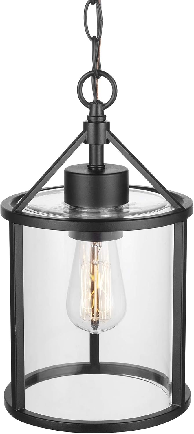 image:imageGlobe Electric 60886 Heath 3Light Convertible Flush Mount Ceiling Light Chandelier Matte Black Bulb Not IncludedBlack Clear Glass