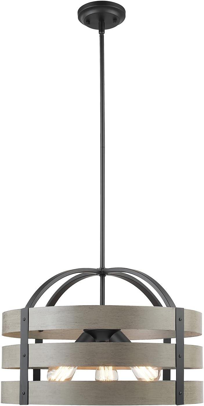 image:imageGlobe Electric 60886 Heath 3Light Convertible Flush Mount Ceiling Light Chandelier Matte Black Bulb Not IncludedMatte Black Faux Wood