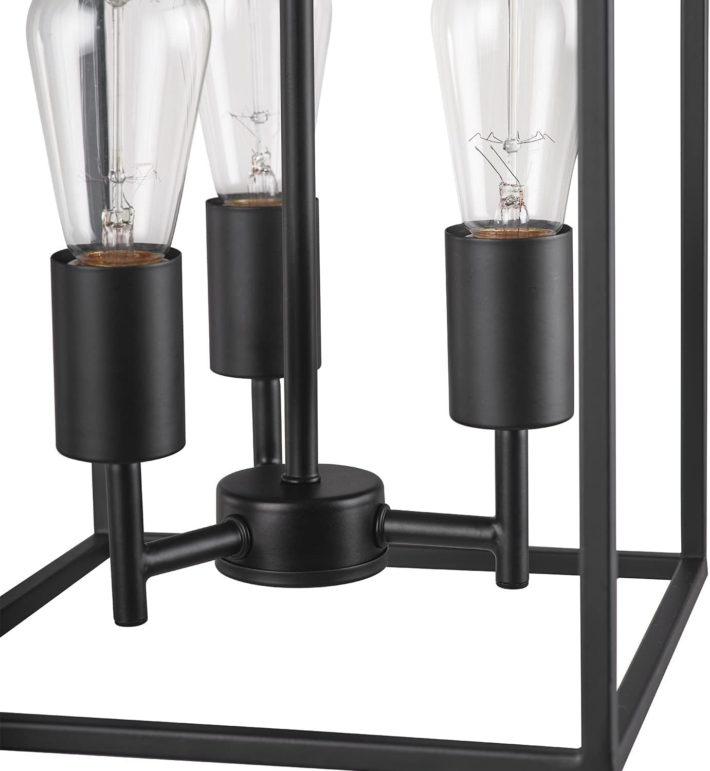 image:imageGlobe Electric 60886 Heath 3Light Convertible Flush Mount Ceiling Light Chandelier Matte Black Bulb Not IncludedMatte Black