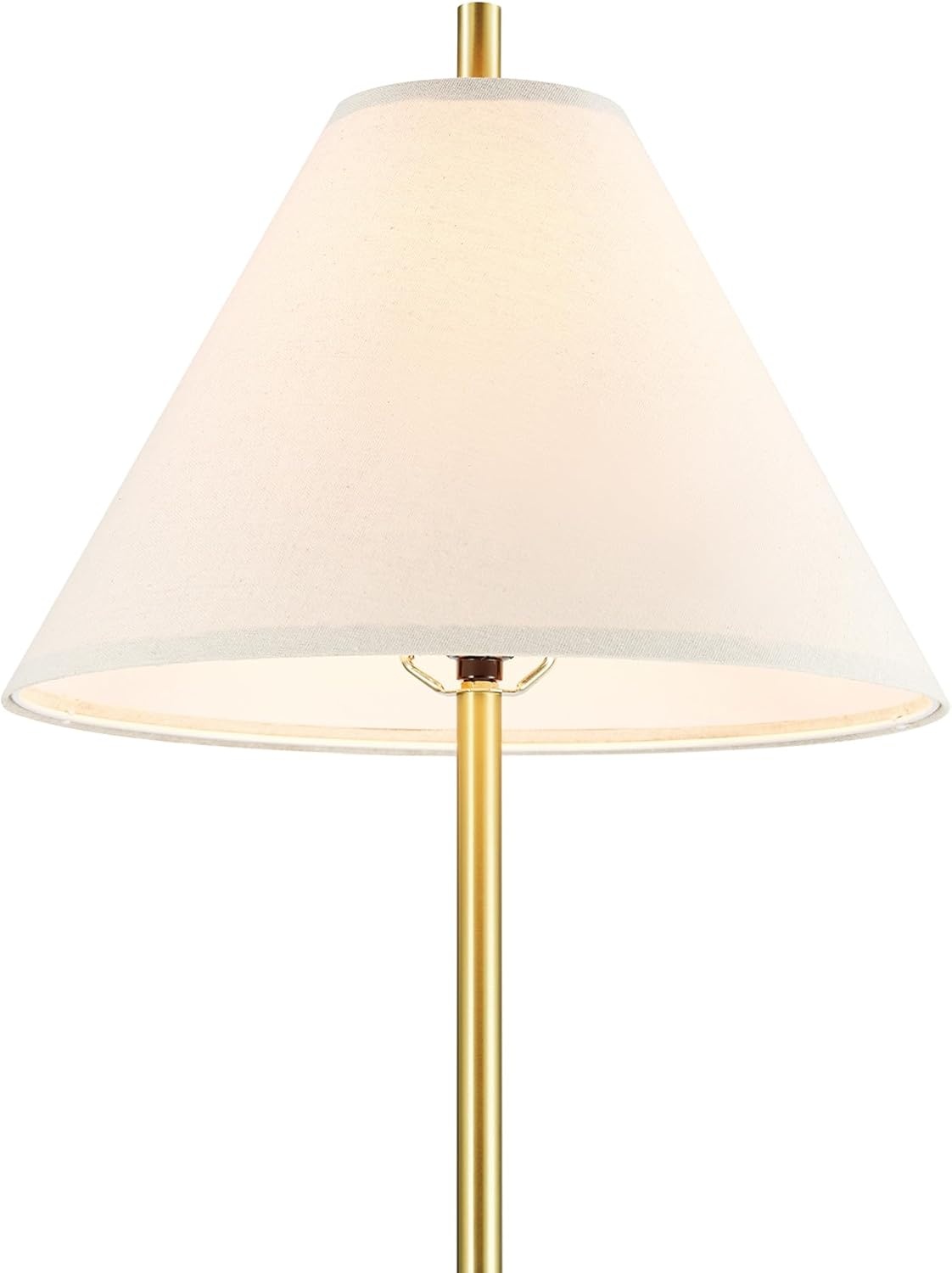 image:imageGlobe Electric 61000150 60 Floor Lamp Antique Brass Finish Beige Fabric Shade MidCentury Modern Standing Lamp E26 Base Sustainable Design for Living Rooms and BedroomsMatte Brass Hayden