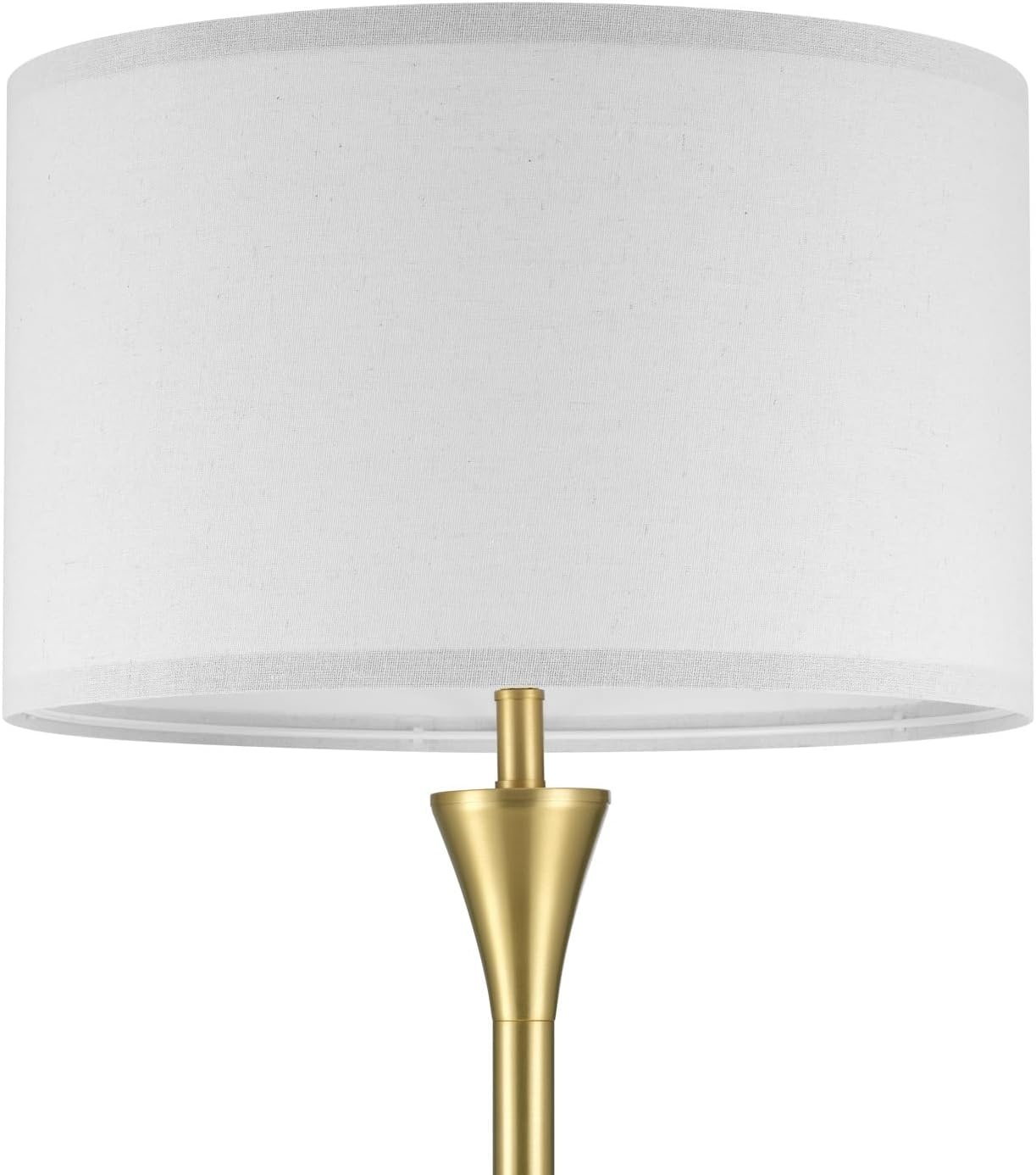 image:imageGlobe Electric 61000150 60 Floor Lamp Antique Brass Finish Beige Fabric Shade MidCentury Modern Standing Lamp E26 Base Sustainable Design for Living Rooms and BedroomsAntique Brass Maclaine