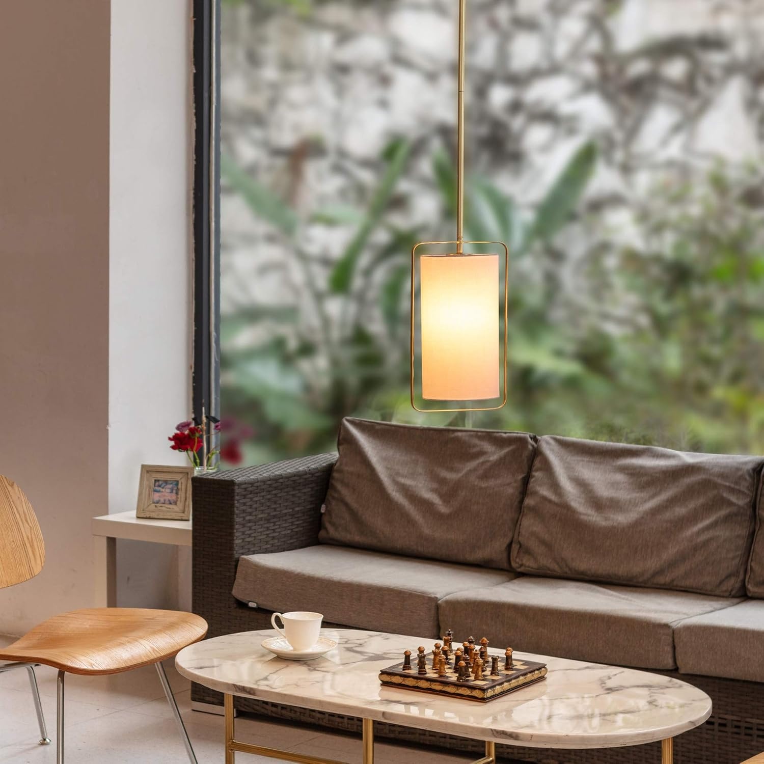 image:imageGlobe Electric 61092 Dylan Pendant Lighting White with GoldWhite Gold