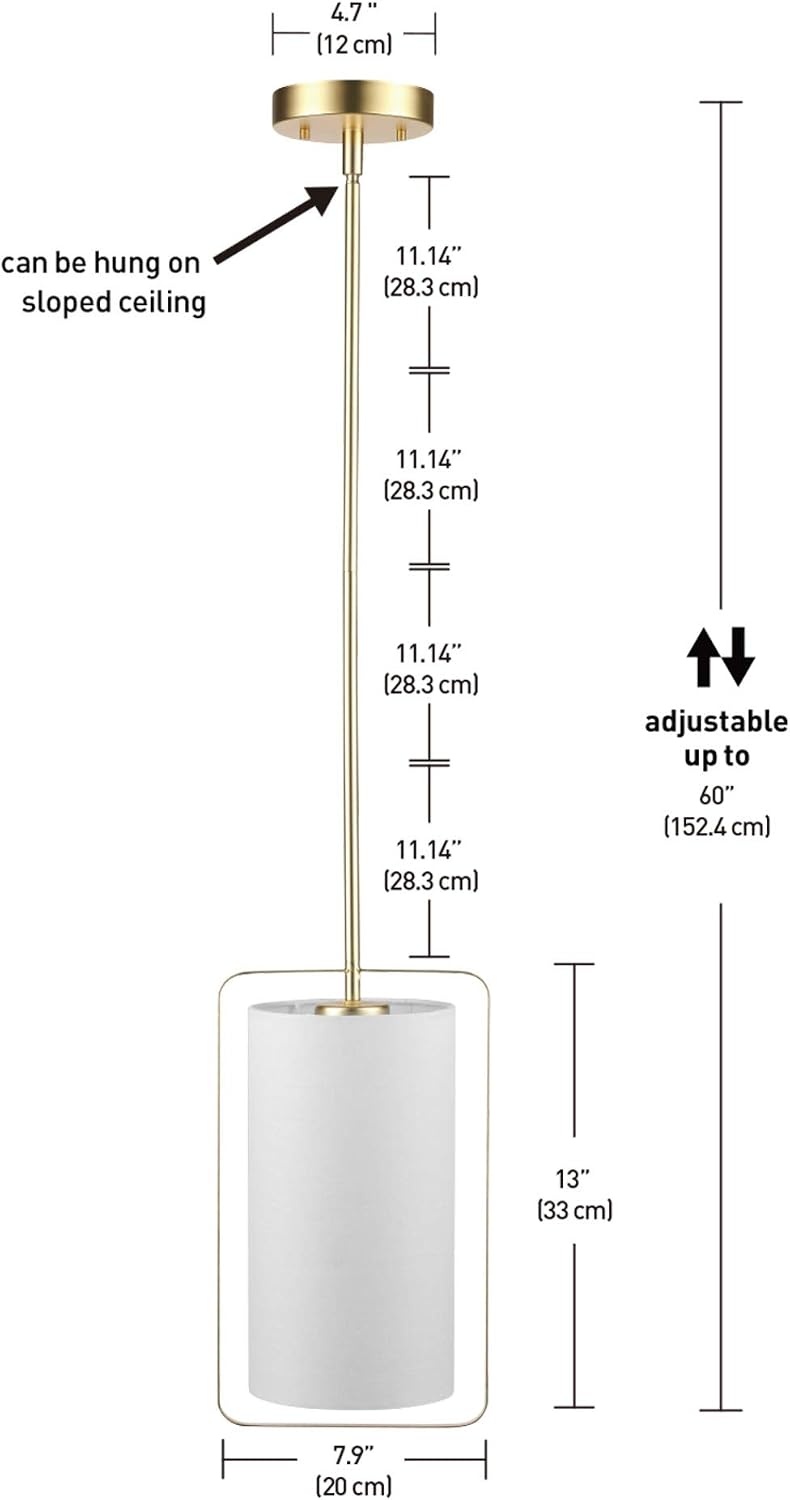 image:imageGlobe Electric 61092 Dylan Pendant Lighting White with GoldWhite Gold