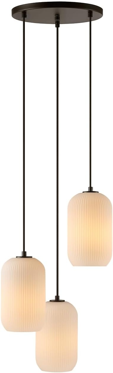 image:imageGlobe Electric 61261 1Light Pendant Lighting Matte Brass Black Cloth Cord 60W Vintage Edison Incandescent Bulb Included E26 Base Socket Kitchen Island Caf Decorative Ceiling Hanging LightPale Pink