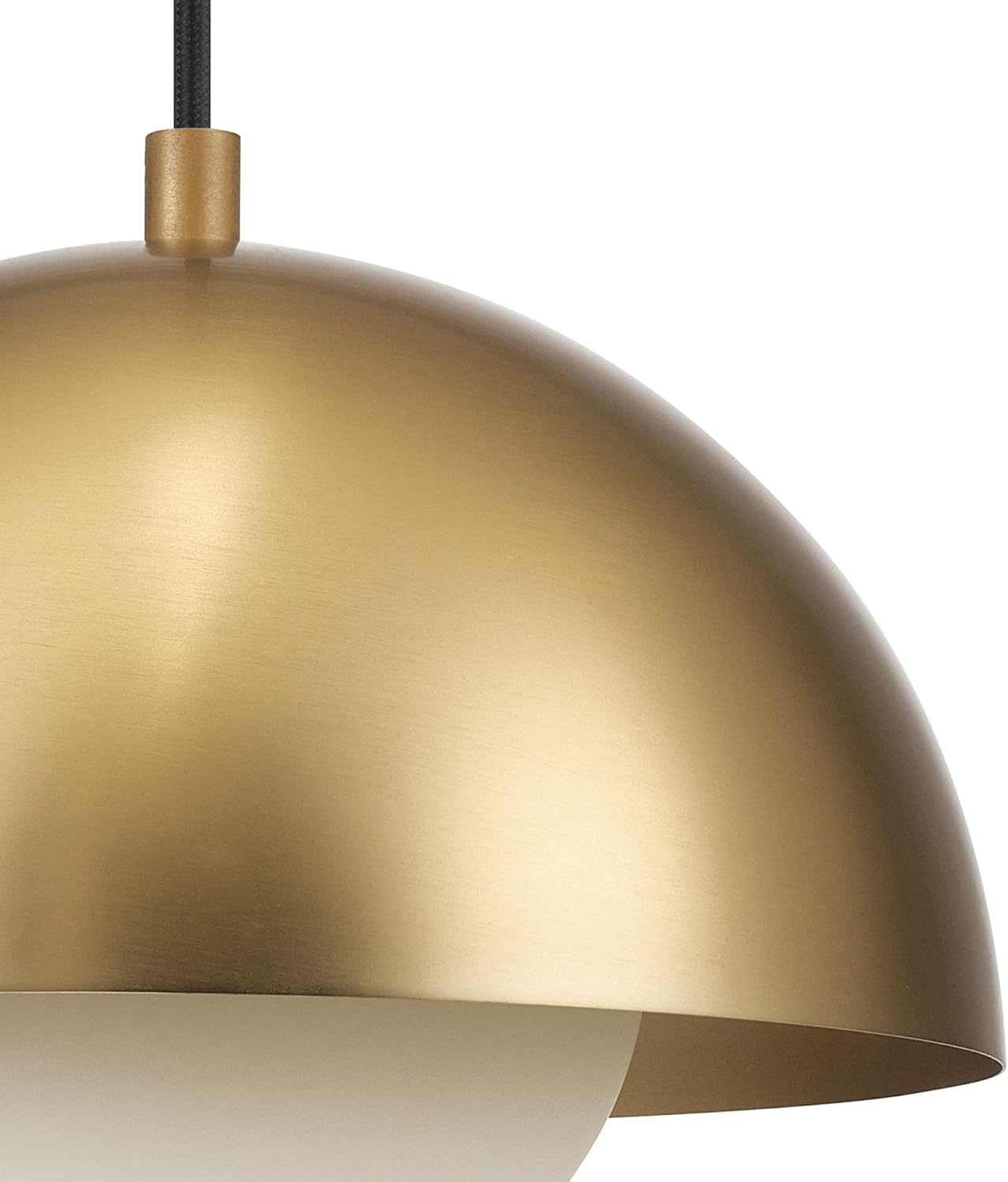 image:imageGlobe Electric 61261 1Light Pendant Lighting Matte Brass Black Cloth Cord 60W Vintage Edison Incandescent Bulb Included E26 Base Socket Kitchen Island Caf Decorative Ceiling Hanging LightAmelia Brass