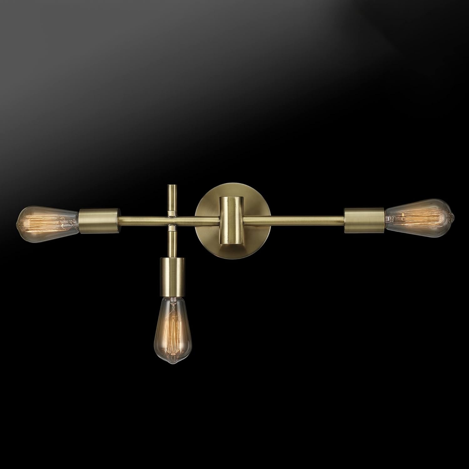 image:imageGlobe Electric 63000007 18 3Light Vanity Light Matte Brass Bulb Not IncludedHollins Brass