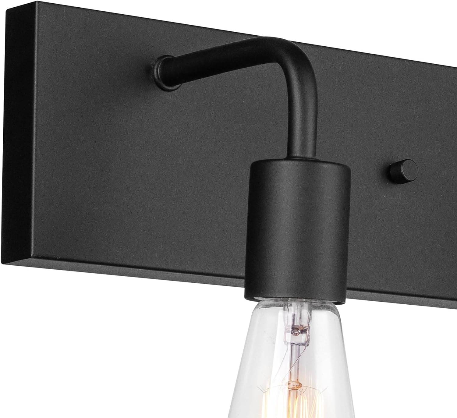 image:imageGlobe Electric 63000200 22 3Light Vanity Light Matte Black Matte Brass Accents Glass Shades Beauty Room Accessories Lights for Bathroom Powder Room Lighting Bathroom Lights Over MirrorMatte Black