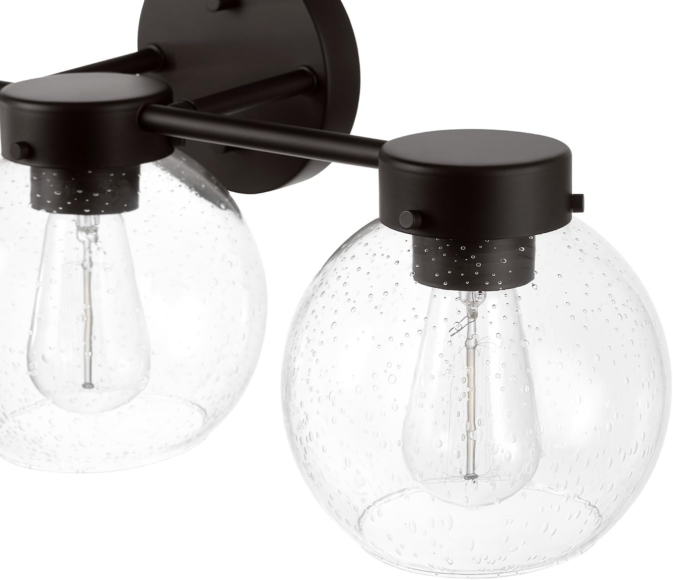 image:imageGlobe Electric 63000200 22 3Light Vanity Light Matte Black Matte Brass Accents Glass Shades Beauty Room Accessories Lights for Bathroom Powder Room Lighting Bathroom Lights Over MirrorDark Bronze
