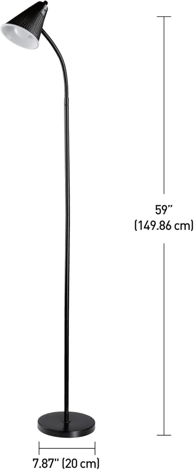 image:imageGlobe Electric 63361 Gatineau 71 Dark Bronze Floor Lamp with Alabaster Glass ShadeMinimalist