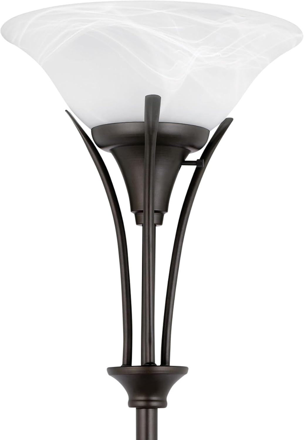 image:imageGlobe Electric 63361 Gatineau 71 Dark Bronze Floor Lamp with Alabaster Glass ShadeRustic