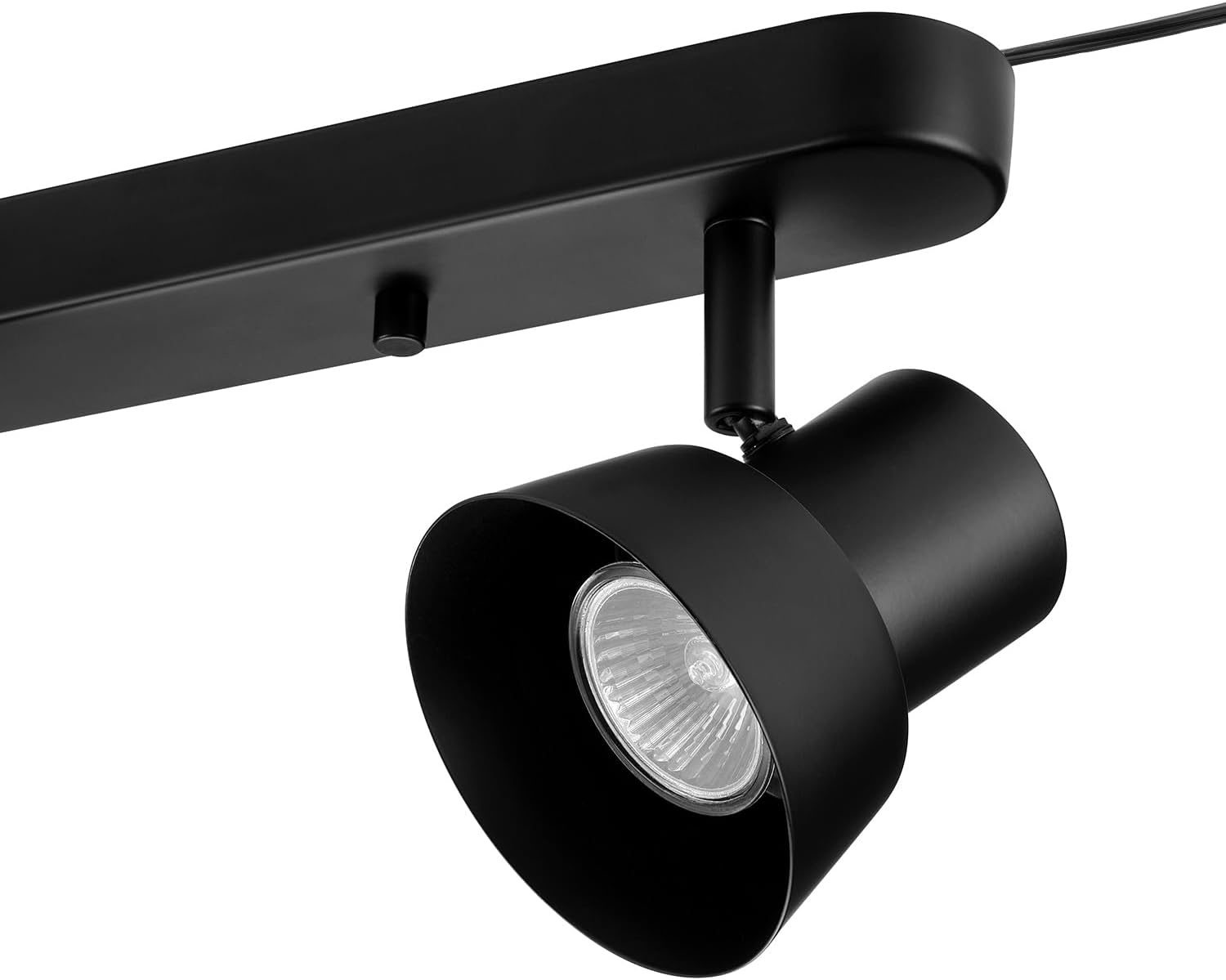image:imageGlobe Electric 64000047 22 4Light Plugin Track Lighting Matte Black Pivoting Heads inLine OnOff Switch Minimalist Ceiling Light Fixture for Kitchen Island Hallway or Dining RoomEdwards Black