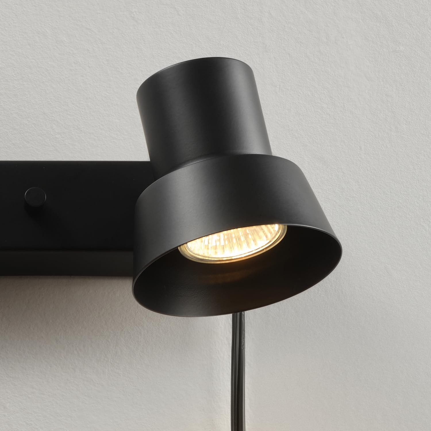 image:imageGlobe Electric 64000047 22 4Light Plugin Track Lighting Matte Black Pivoting Heads inLine OnOff Switch Minimalist Ceiling Light Fixture for Kitchen Island Hallway or Dining RoomEdwards Black