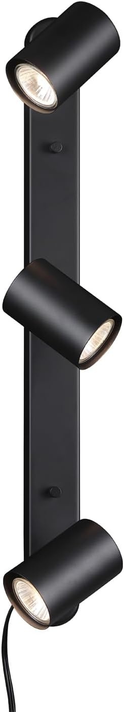 image:imageGlobe Electric 64000047 22 4Light Plugin Track Lighting Matte Black Pivoting Heads inLine OnOff Switch Minimalist Ceiling Light Fixture for Kitchen Island Hallway or Dining RoomDale Black