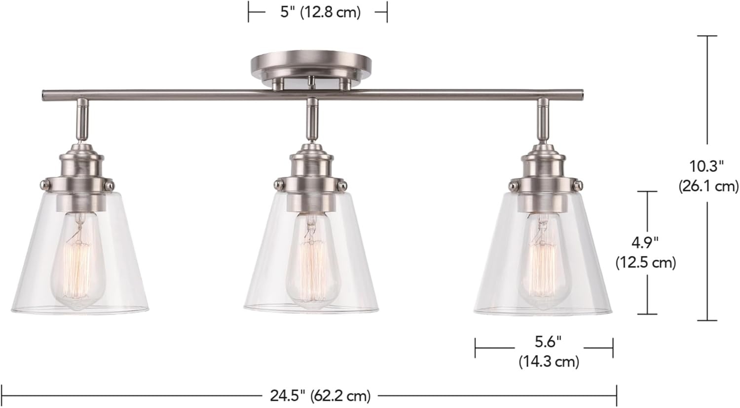 image:imageGlobe Electric 64000050 28 4Light Track Lighting Matte White Natural Twine Shades Ceiling Light Pivot Shade Kitchen Lights 4 Bulb TrackLightBrushed Nickel